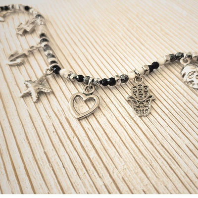 Bracciale spadino pietre con pendenti - SPBR603 - Spadarella Gioielli