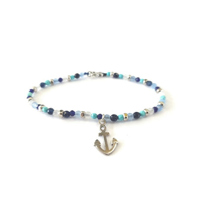 Sword bracelet stones with anchor - SPBR609