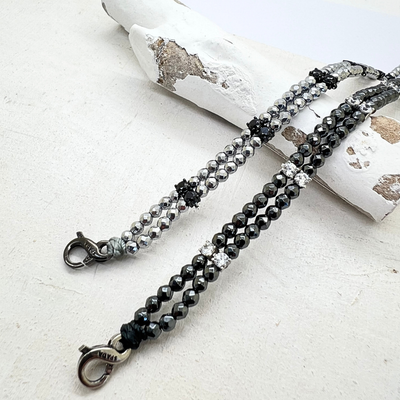 Bracciale zirconi ed ematite - SPBR779