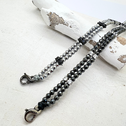 Bracciale zirconi ed ematite - SPBR779