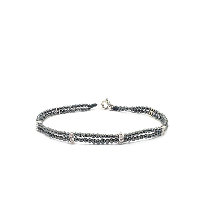 Bracciale zirconi ed ematite - SPBR780