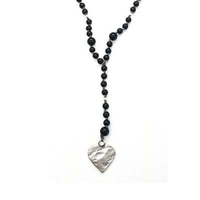 Collana pietre cuore martellato - SPGR389 - Spadarella Gioielli